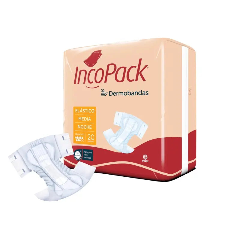 Incopack Anatomico Elastico Notte Taglia Media , 80 unità
