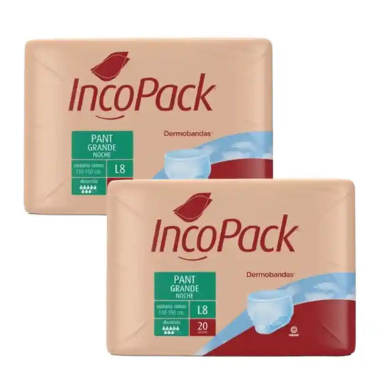 Incopack Pantalone da notte assorbente taglia grande , 2X80 unità