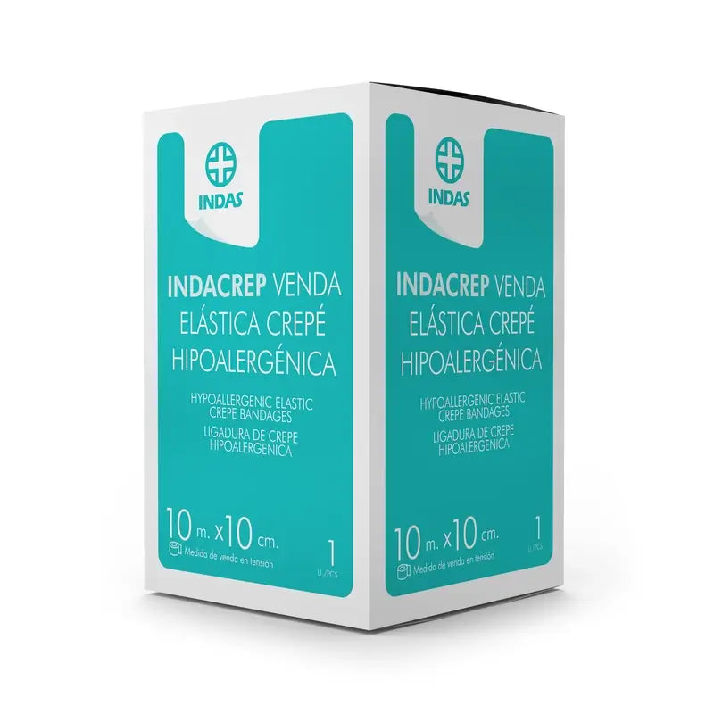 Indacrep Benda crepe elastica 10 M X 10 Cm. 1 pz., 1 pz.