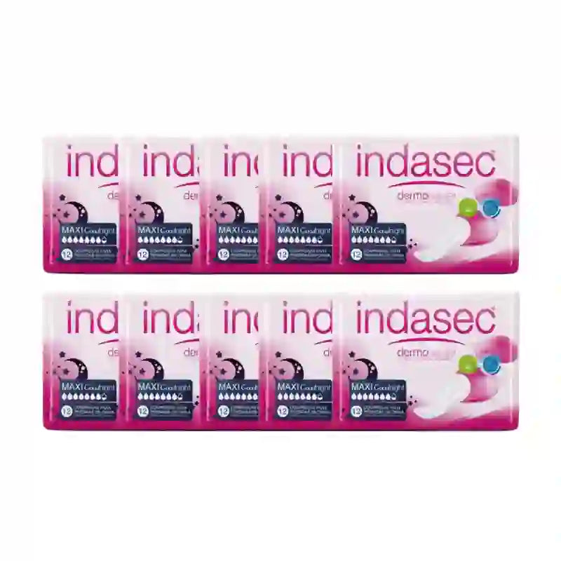 Indasec Dermoseda Maxi Good Night Incontinence Pad , 10X12 unità
