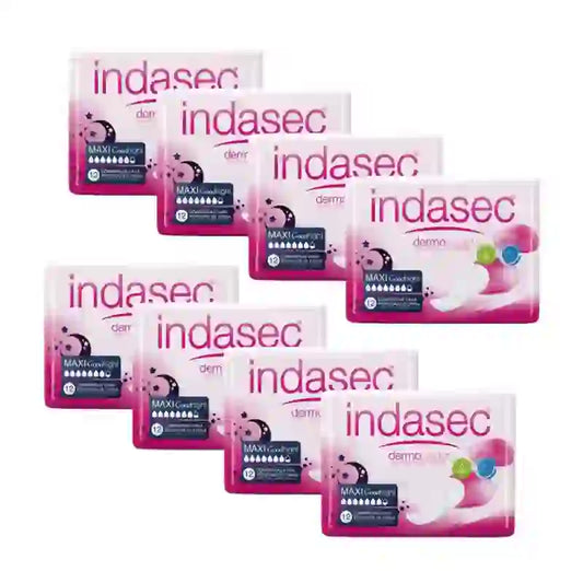 Indasec Dermoseda Maxi Good Night Incontinence Pad , 8X12 unità