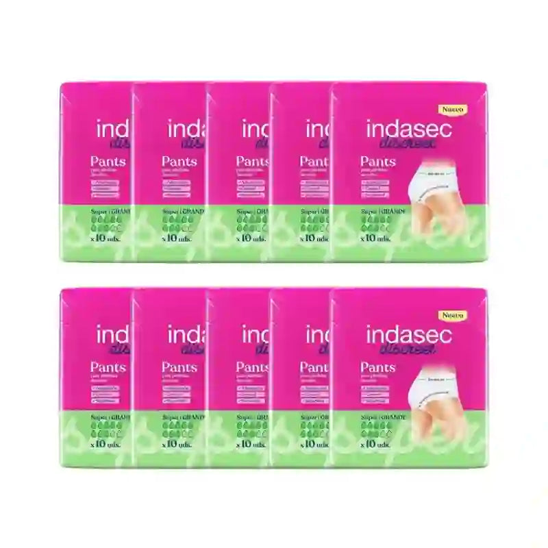 Indasec Discreet Panty Incontinenza Taglia Super Large , 10X10 Unità