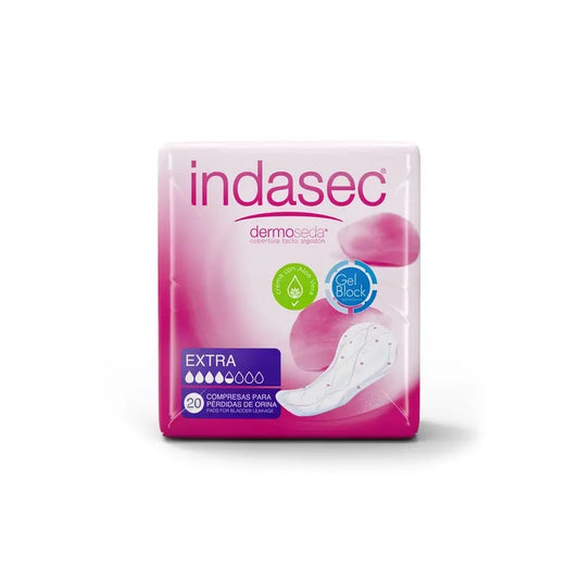 Indasec Dermoseda assorbente per incontinenza Extra , 20 pezzi
