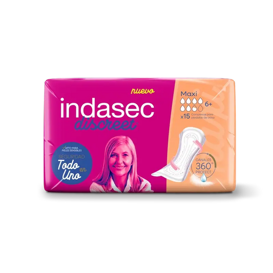 Indasec Discreet Incontinence Pad Maxi , 15 unità