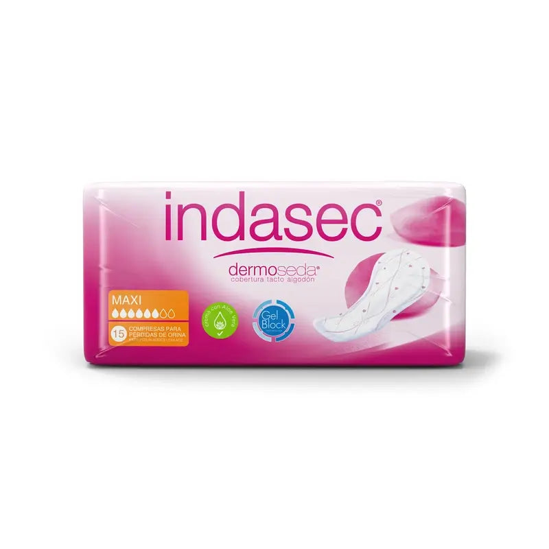 Indasec Dermoseda assorbente per incontinenza Maxi , 15 unità