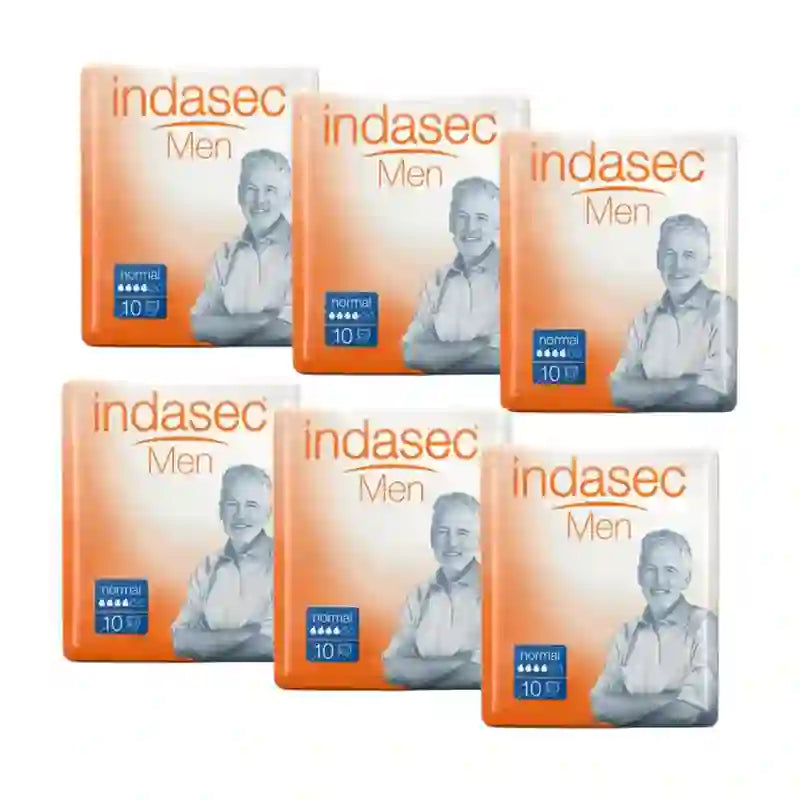 Indasec Men assorbente per uomo normale , 6X10 unità