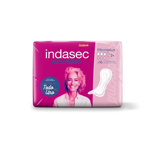 Indasec Discreet Incontinence Pad Micro Plus , 16 unità