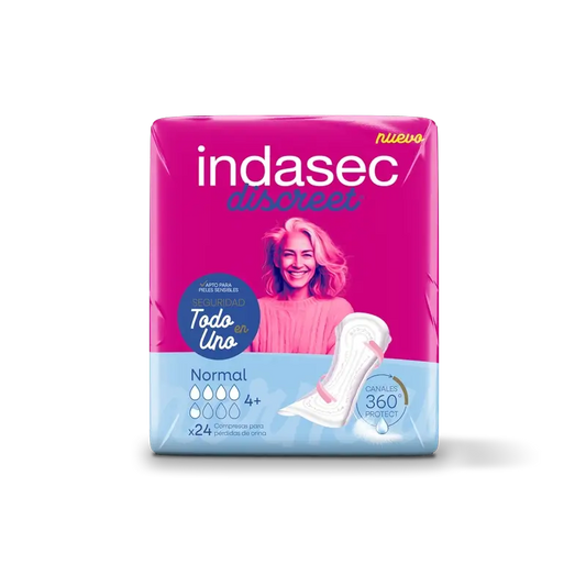 Indasec Discreet Normal assorbente per incontinenza , 24 unità