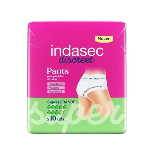 Indasec Discreet Panty Incontinenza Taglia Super Large , 10 pezzi