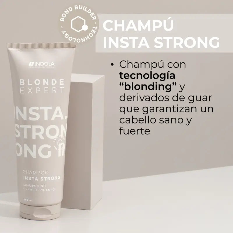 Indola Instastrong Shampoo Professionale Biondo, 250 Ml