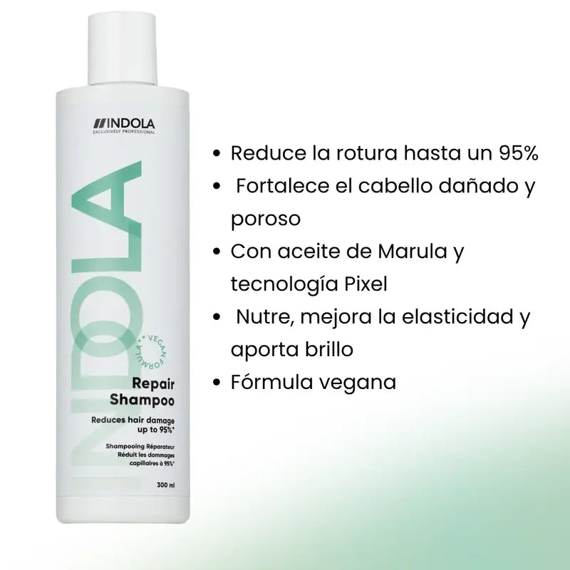 Indola Professional Shampoo riparatore, 300 Ml