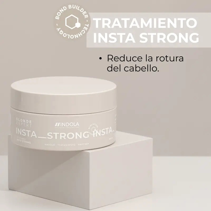 Indola Instastrong Maschera professionale per tutti i tipi di bionde, 200 Ml