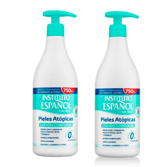 Dispenser per lozione per pelle atopica Instituto Español , 2 x 750 ml