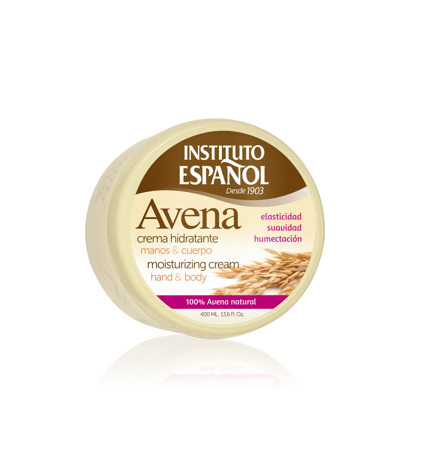 Barattolo di crema corpo alla farina d'avena Instituto Español - 400 Ml.