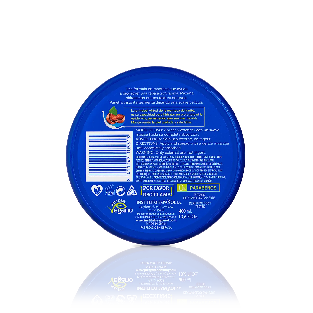 Barattolo cremoso Instituto Español - 400 Ml