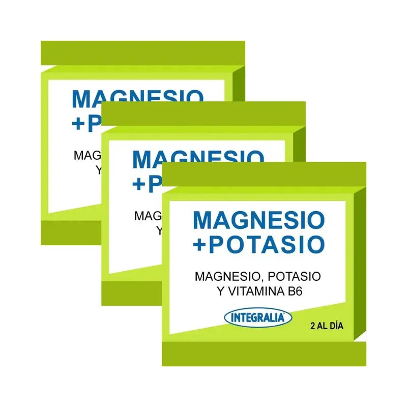 Integralia Magnesio + Potassio + Vitamina B6, 3X60 Capsule