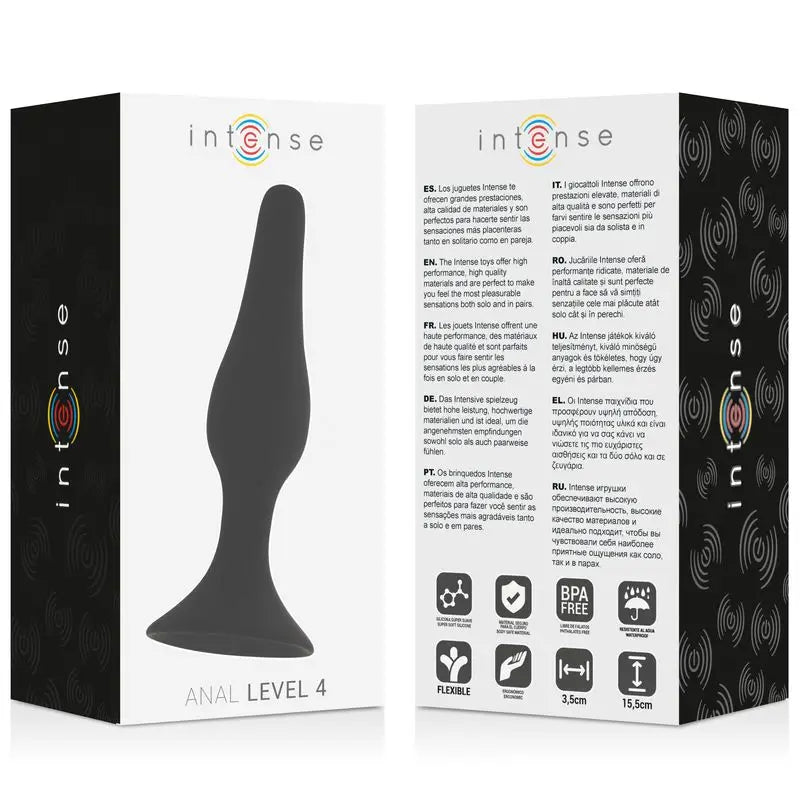 Giocattoli anali intensi Livello anale 4 15,5 cm nero