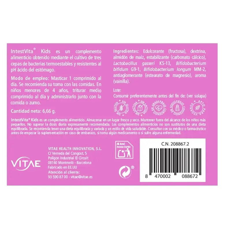 VITAE IntestVita Bambini, 15 compresse