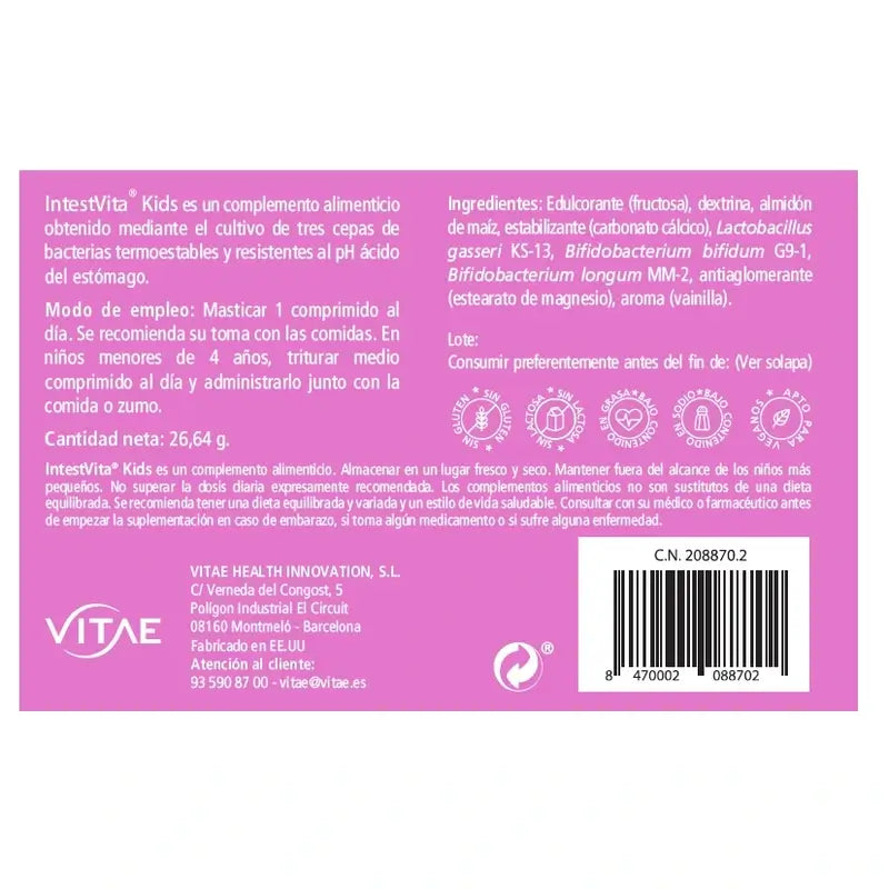 VITAE IntestVita Kids, 60 compresse