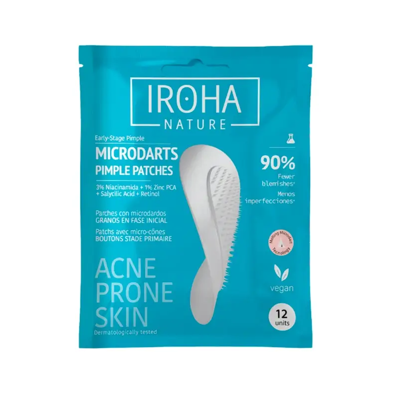 Iroha Nature Cerotti Microdart per pelli a tendenza acneica, 12 pezzi