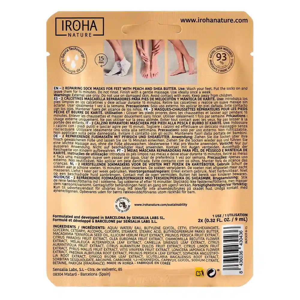 Iroha Nature Maschera riparatrice per il corpo, 20 Ml
