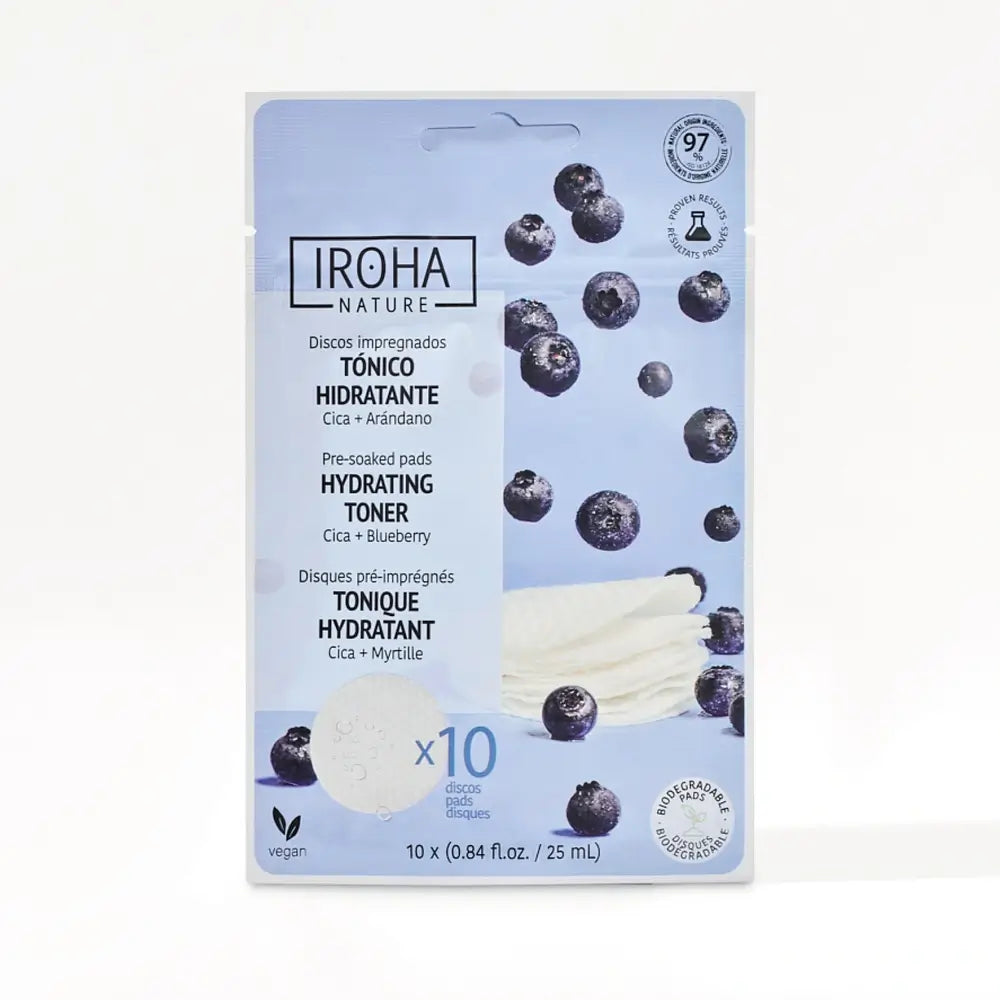 Iroha Nature Dischetti tonici idratanti, 10 pz.