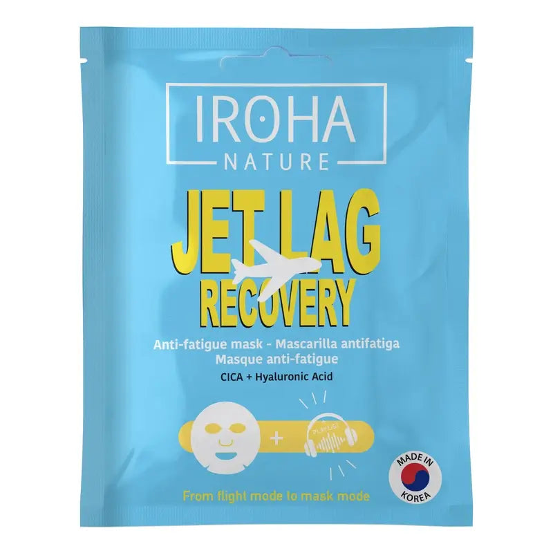 Iroha Nature Jet Lag Recovery Maschera viso energizzante e anti-fatica , 1 unità
