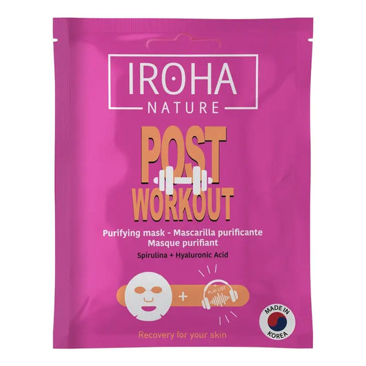 Iroha Nature Maschera viso purificante e lenitiva post-allenamento, 1 unità