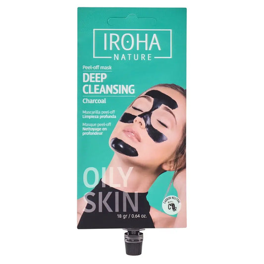 Iroha Nature Maschera Peel-Off detergente profonda - Carbone , 18 gr