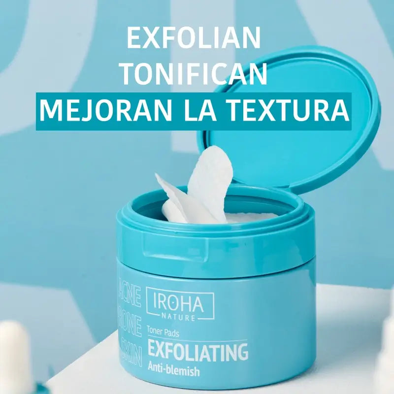 Iroha Nature Dischetti tonificanti anti-imperfezioni per pelle grassa, 50 pezzi.