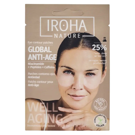 Iroha Nature Global Cerotti occhi anti-età - Niacinamide , 16 (2x8) ml