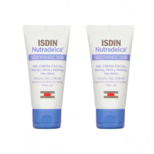 Isdin Duplo Nutradeica Crema Gel Viso 2 x 50 Ml