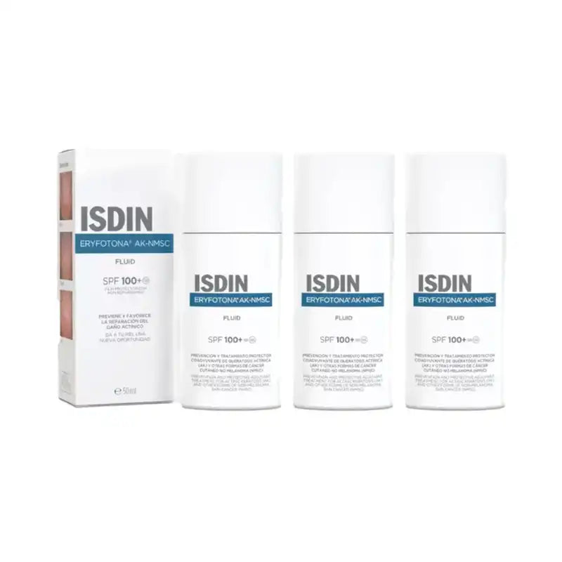 Isdin Fotoprotector Eryfotona AK-NMSC Fluido SPF 100+, 3x50 ml