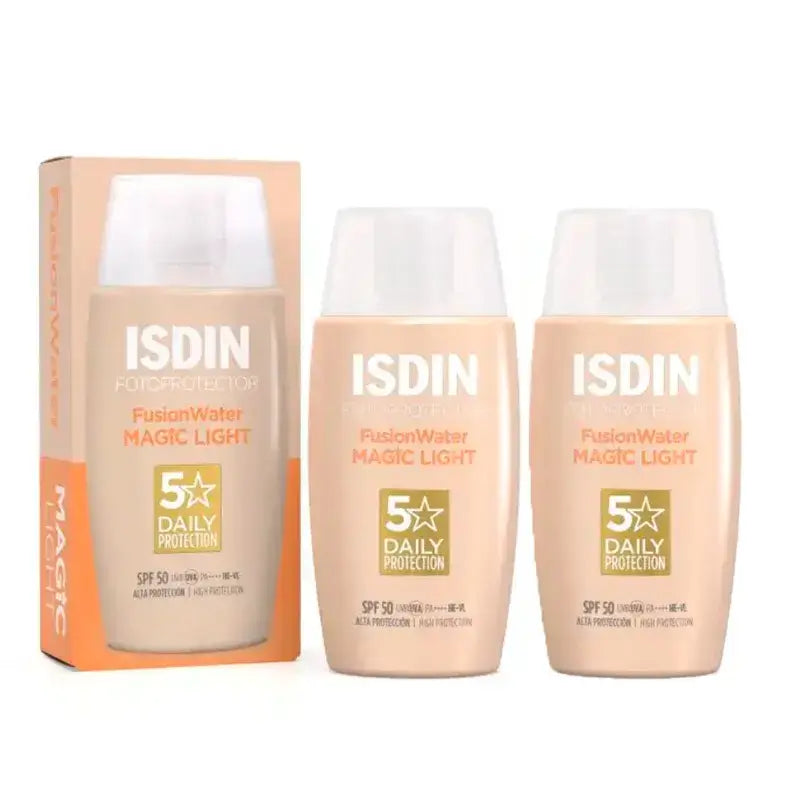 Isdin Fotoprotector Fusion Water Colour Light SPF 50 Confezione 2 x 50 Ml