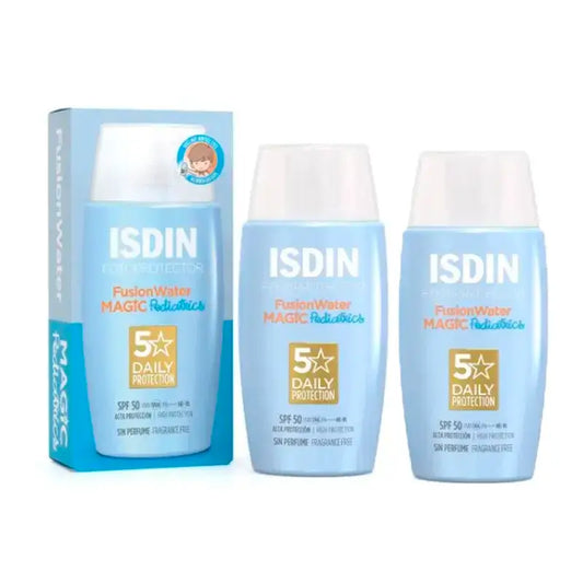 Isdin Fotoprotector Fusion Water Pediatrics SPF 50, Confezione 2 x 50 ml