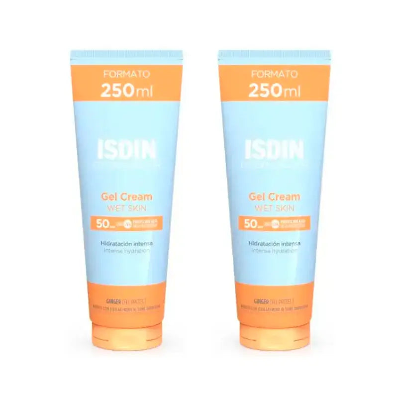 Isdin Fotoprotector Gel Crema SPF 50+, Confezione 2 x 250 ml