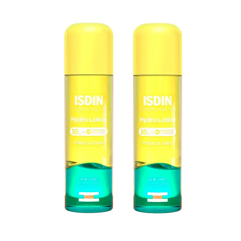 Isdin Fotoprotector Hydrolotion SPF 50+ Protezione solare bifasica, Confezione 2 x 200 ml
