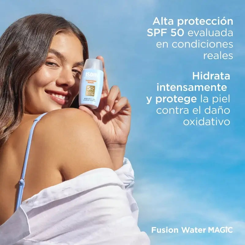 Isdin Fusion Water Magic Spf 50+ Protezione solare 2 x 50 Ml