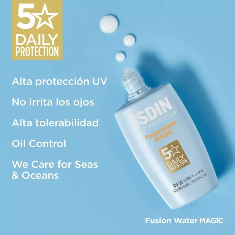 Isdin Fusion Water Magic Spf 50+ Protezione solare 2 x 50 Ml