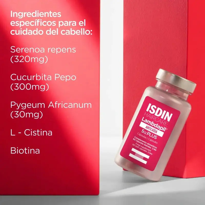 Isdin Lambdapil 5 Alfa Plus Capsule, Confezione 3 x 60 Unità