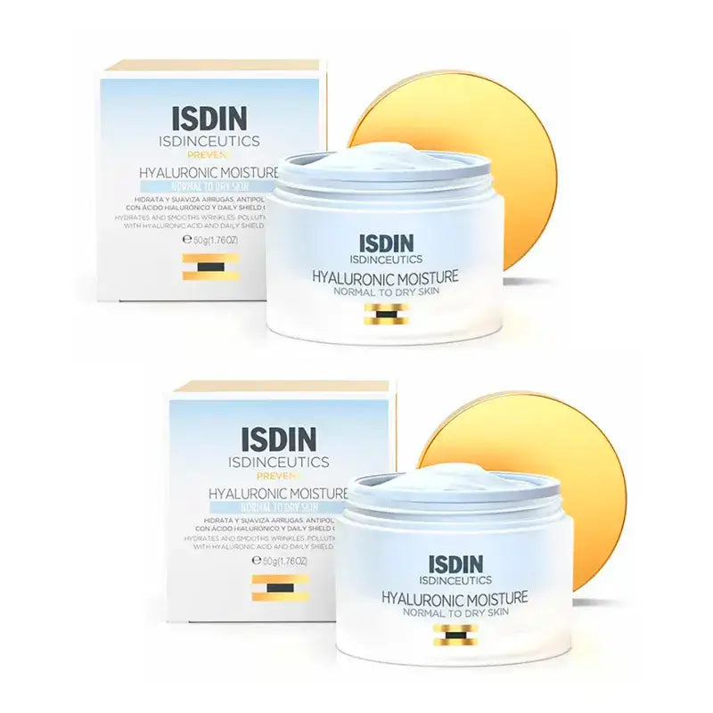 Isdinceutics Crema idratante ialuronica Confezione da 2 x 50 Ml