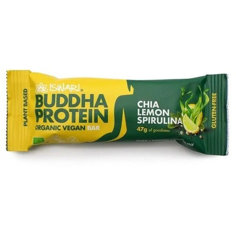 Barretta di proteine al limone Iswari Buddha Chia, 47 g