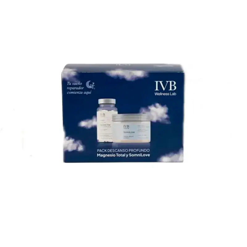 Ivb Wellness Lab Pacchetto riposo profondo, Magnesio totale, 60 capsule + SomniLove, 180 g