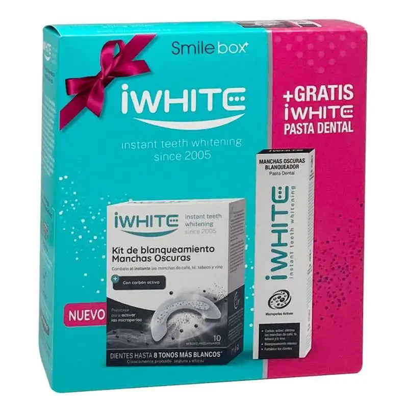 Iwhite Stain Kit Pack, 10 stampi + set regalo da 75 ml di pasta