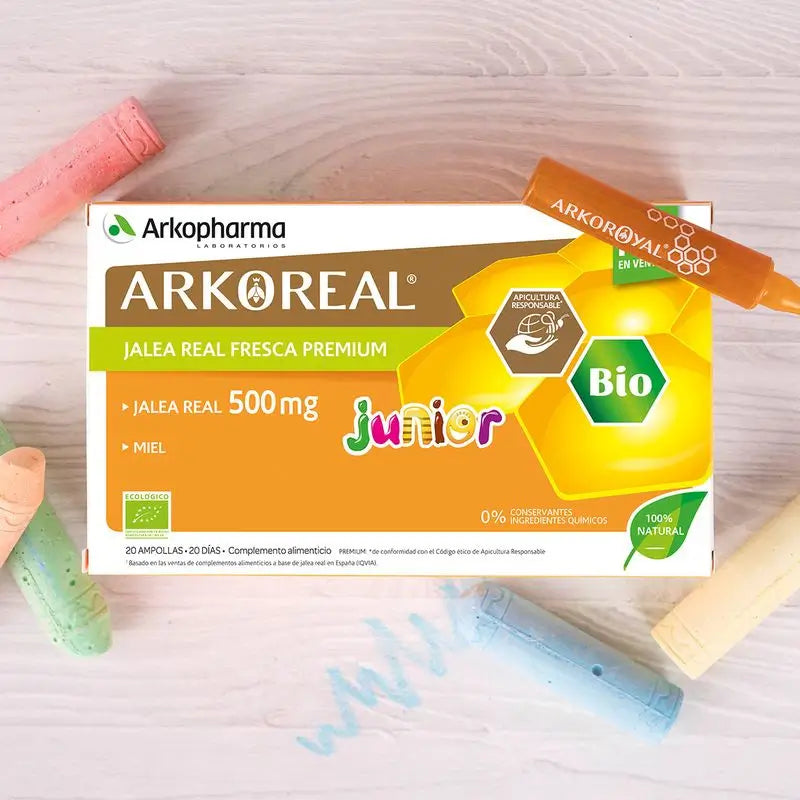 Arkoreal Pappa Reale 500 mg Bio Junior 20 Fiale Arkopharma
