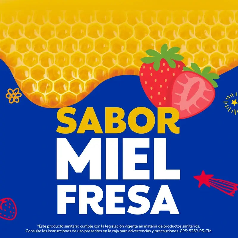 Vicks Formula Natura Sciroppo per la tosse per bambini al gusto di miele e fragola, 140 ml