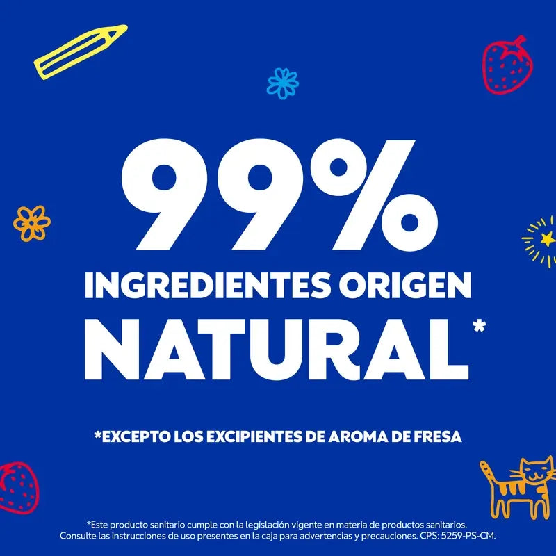 Vicks Formula Natura Sciroppo per la tosse per bambini al gusto di miele e fragola, 140 ml