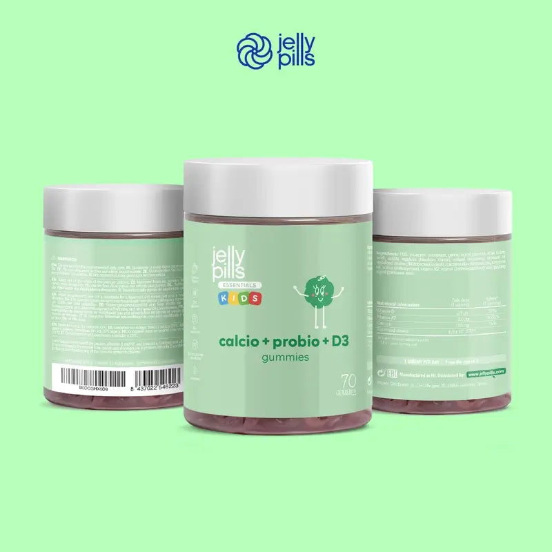 Pillole di gelatina Caclium+D3+K2+Propbio Kids , 70 gommine