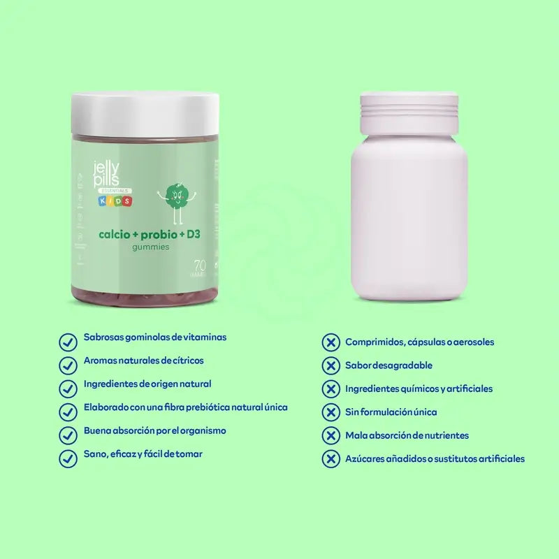Pillole di gelatina Caclium+D3+K2+Propbio Kids , 70 gommine