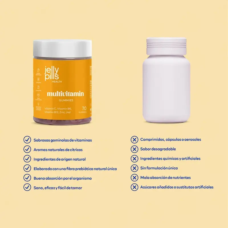 Pillole di gelatina multivitaminiche , 70 gommine